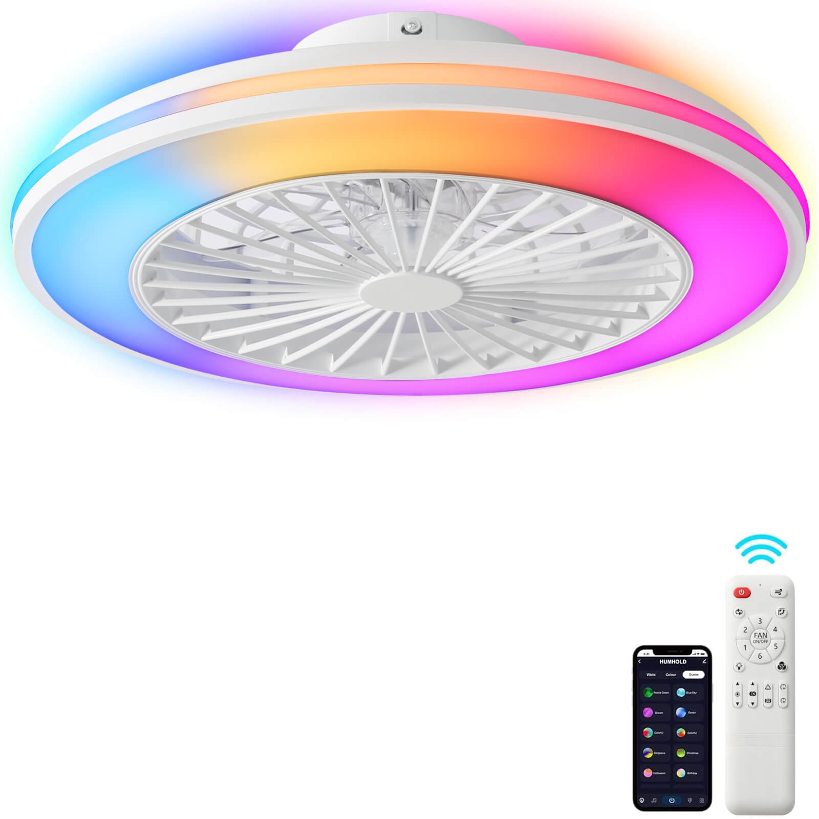 1076rgb Flush Mount Bladeless Fan Light (1)