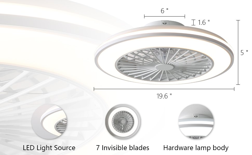 1076rgb Flush Mount Bladeless Fan Light Details (1)