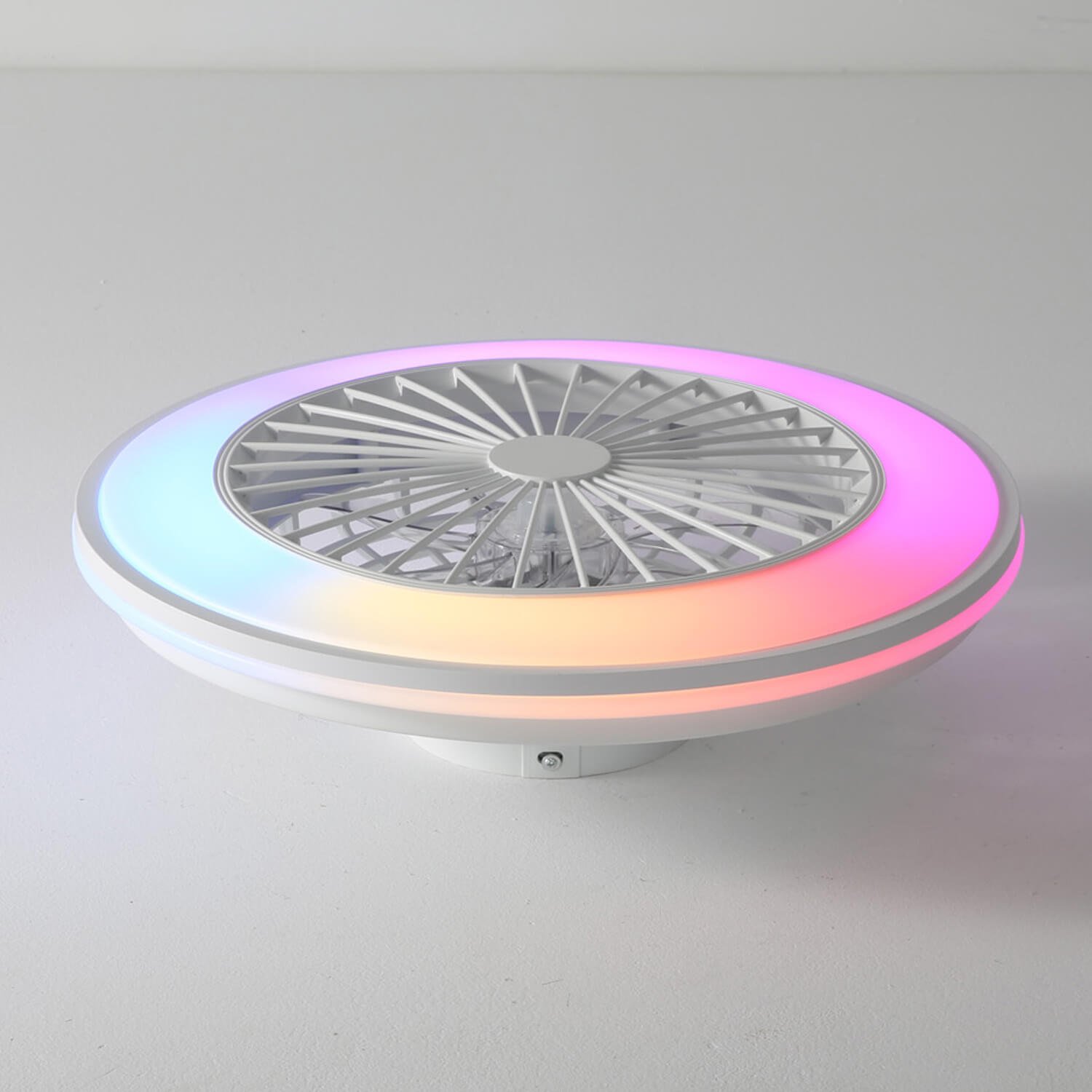 1076rgb White Flush Mount Bladeless Fan Light (0)