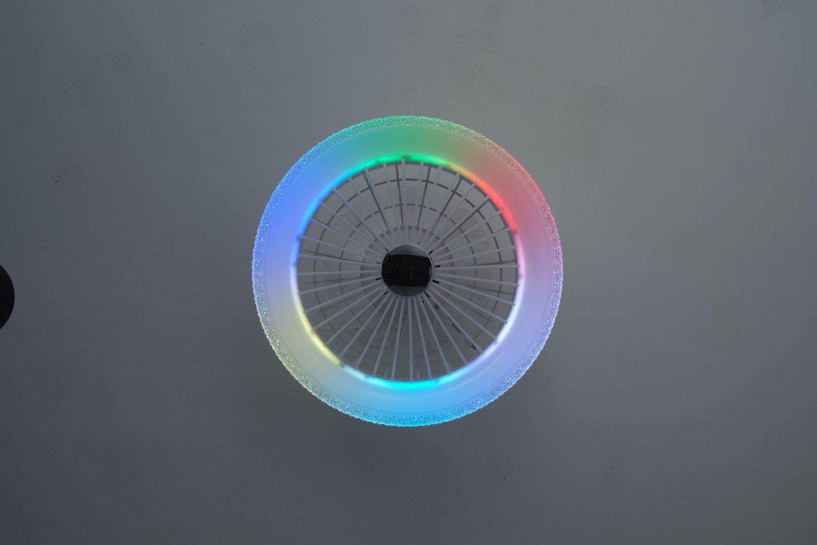 1152 White Rgb Flush Mount Bladeless Fan Light Real (6)