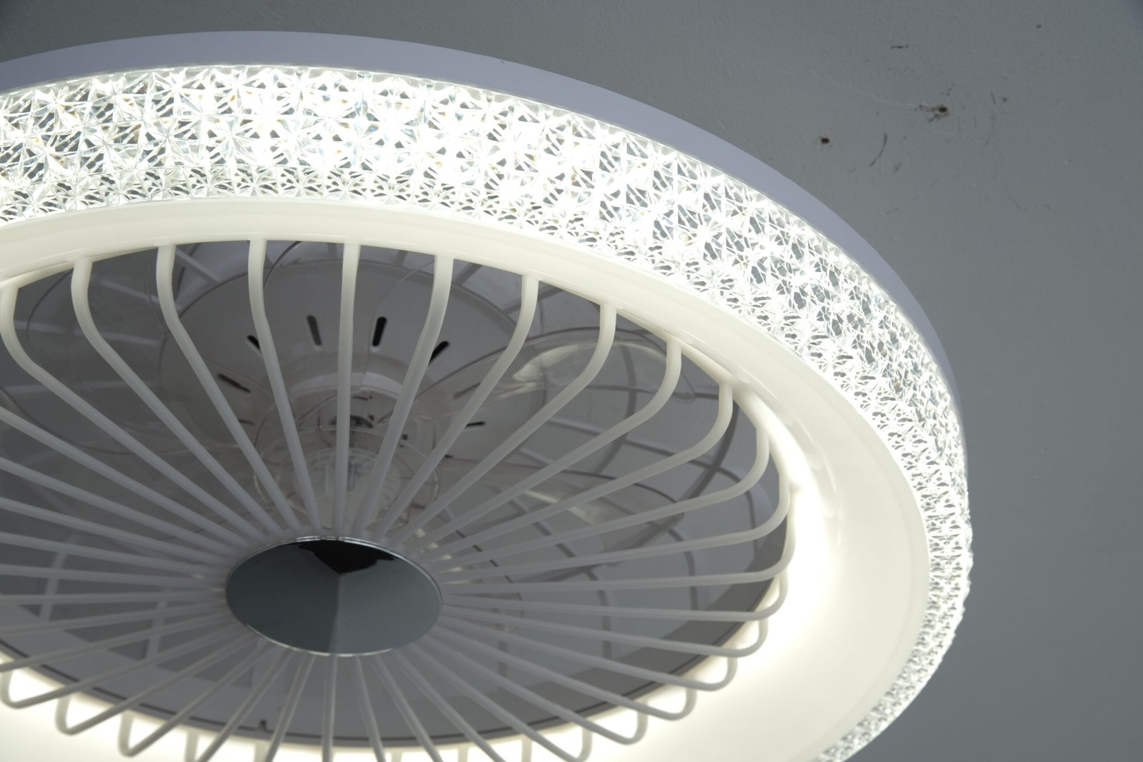 1152 White Rgb Flush Mount Bladeless Fan Light Real (7)