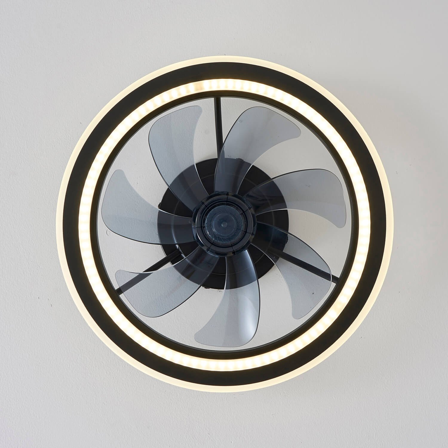 1169 White Flush Mount Bladeless Fan Light (0)