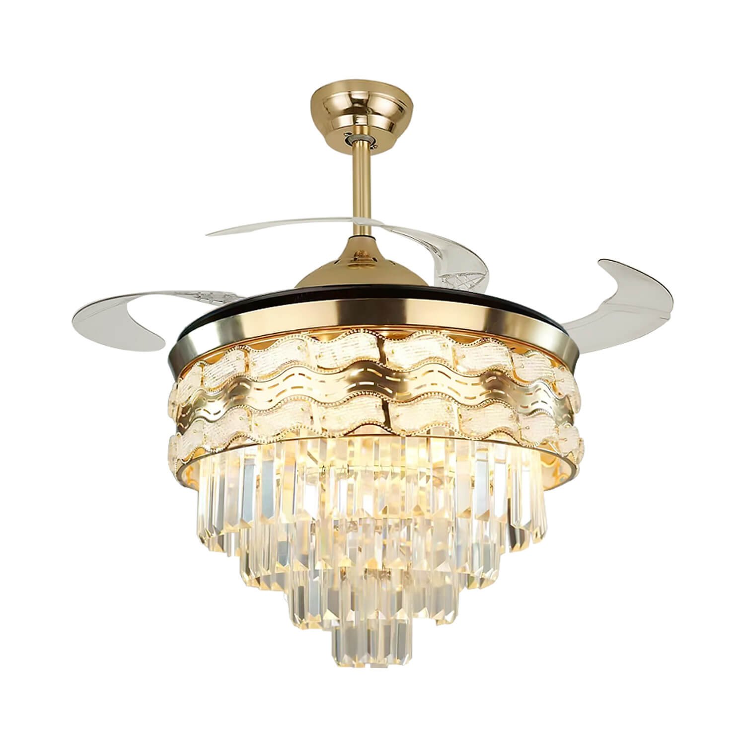Crystal Retractable Ceiling Fan Mpb108
