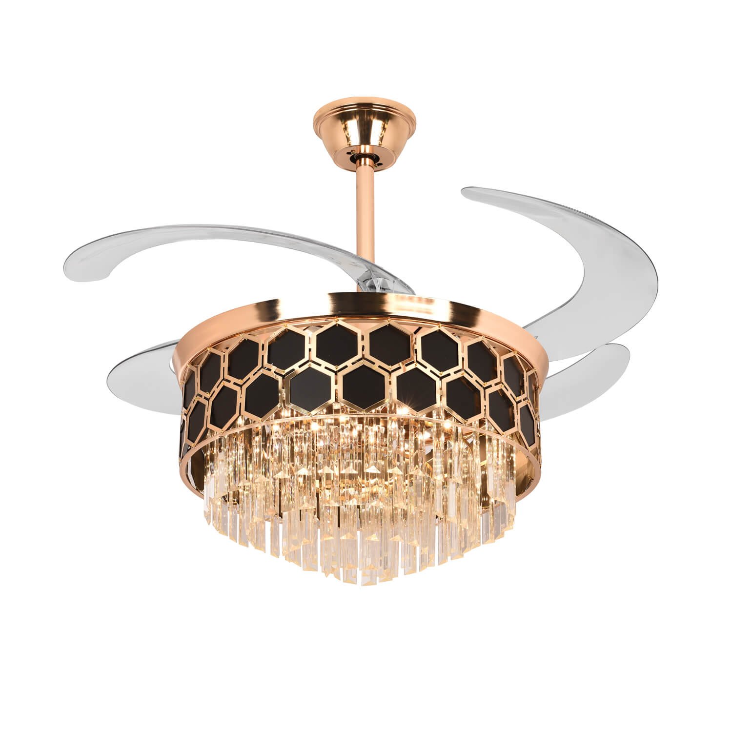 Crystal Retractable Ceiling Fan Mpb144