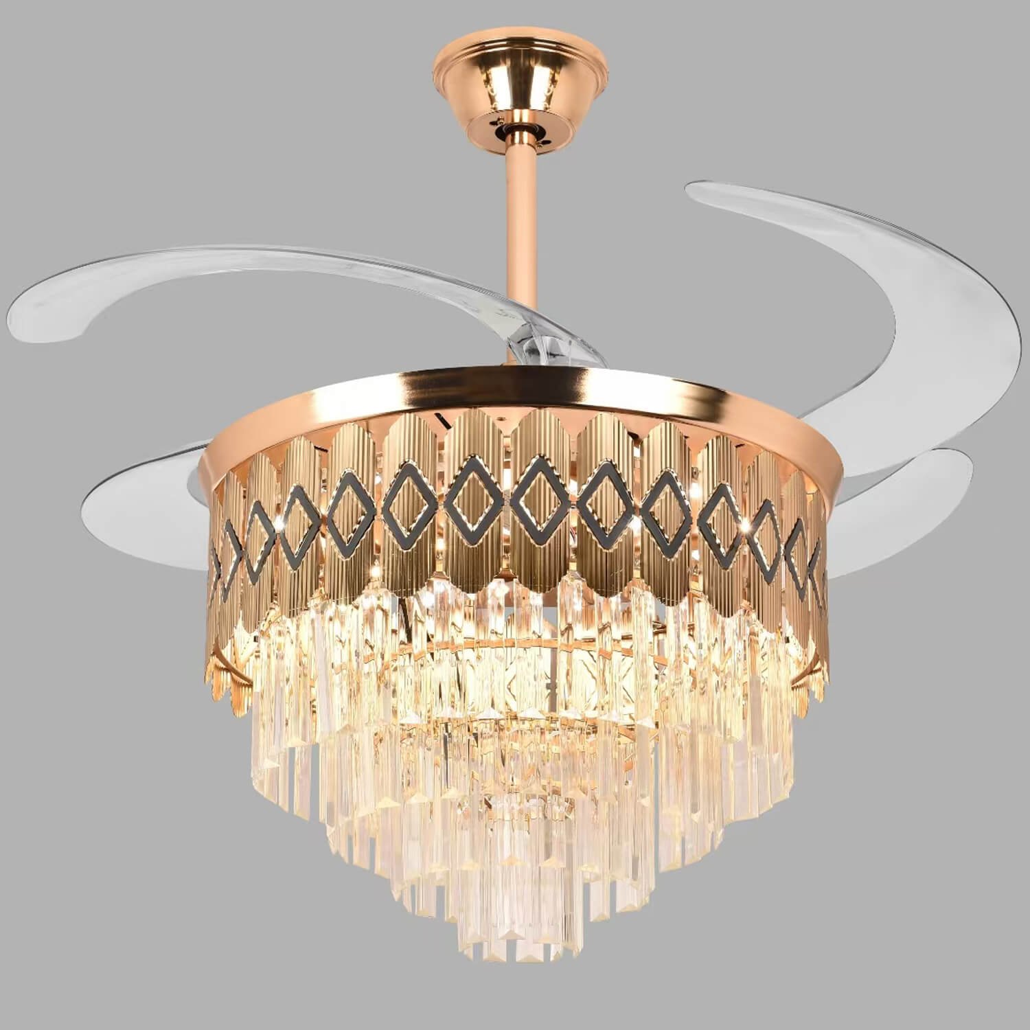 Crystal Retractable Ceiling Fan Mpb146