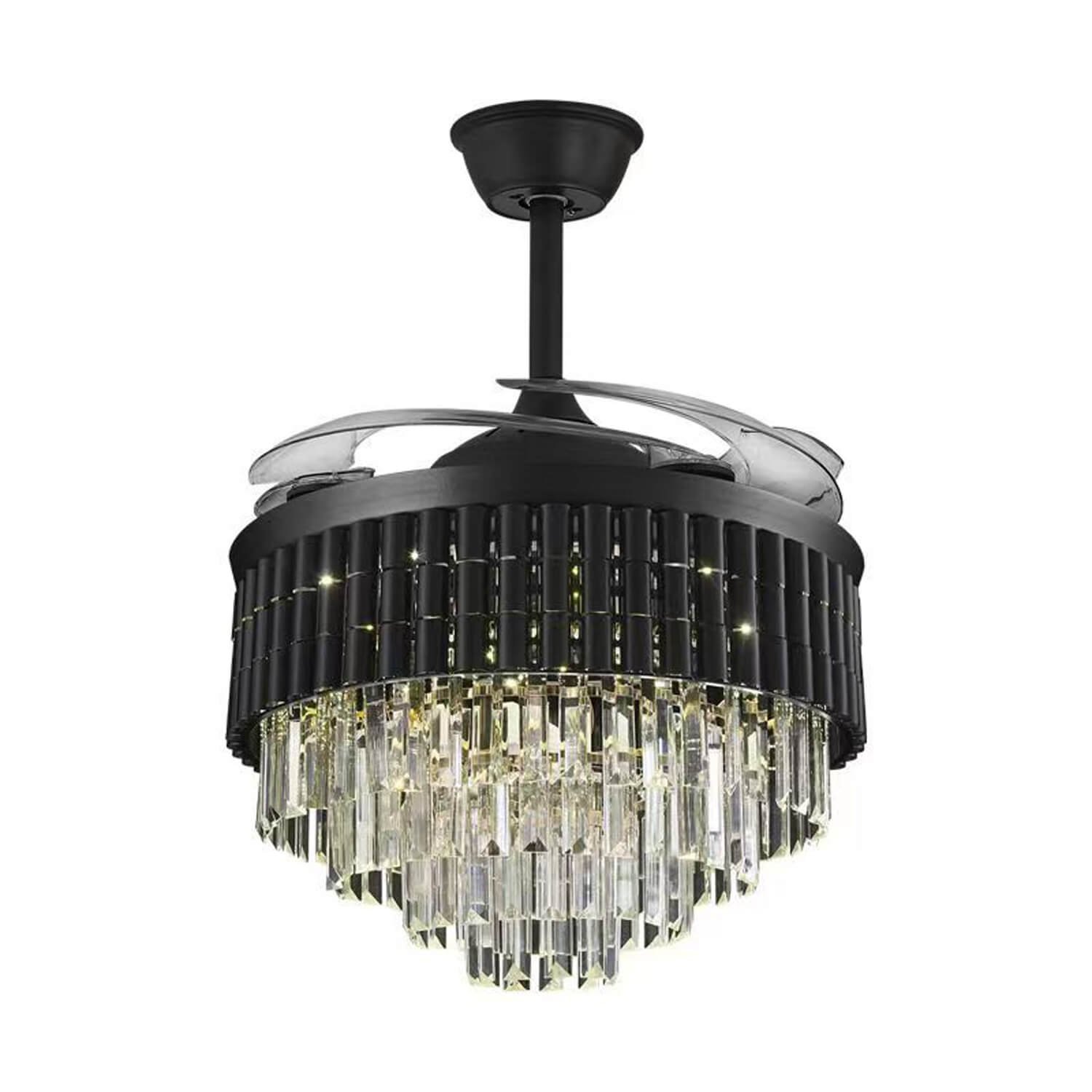 Crystal Retractable Ceiling Fan Mpb160 Bk